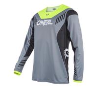 O'NEAL | Maillot MTB DH Downhill FR Freeride | Material Transpirable, máxima Libertad de Movimiento | Maillot Element FR Hybrid V.22 | Adulto | Amarillo Fluorescente Gris | Talla S