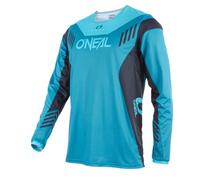 O'NEAL | Maillot MTB DH Downhill FR Freeride | Tejido Transpirable, máxima Libertad de Movimiento | Maillot Element FR Hybrid V.22 | Adulto | Azul petróleo | Talla XL