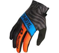 Oneal Matrix Shocker Guantes de motocross para niños, Azul/Negro/Naranja, Talla XL