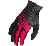 Oneal Matrix Shocker Guantes de motocross para niños, negro-rojo, tamaño L