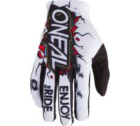 Oneal Matrix Villain 2 Guantes de Motocross Juvenil, blanco, tamaño XL