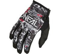 Oneal Mayhem Attack Guantes de motocross, Negro/Blanco, Talla L
