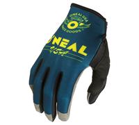 O'NEAL | Guantes MX MTB DH FR Downhill Freeride | Materiales duraderos y Flexibles, sección de la Mano con Nano ventilación | Guante Mayhem Bullet V.22 | Adulto | Azul Amarillo | M