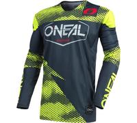 Oneal Mayhem Covert Motocross Jersey, gris/amarillo, Talla M