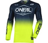 Oneal Mayhem Hexx Maillot de motocross, Azul/Neón Amarillo, Talla XL