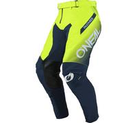 Oneal Mayhem Hexx Pantalones de motocross, azul-amarillo, tamaño 38 para Hombres