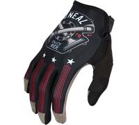 Oneal Mayhem Nanofront Piston Guantes de motocross, negro/rojo/blanco, Talla S