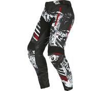 Oneal Mayhem Scarz V.22 Pantalones de Motocross, Negro/Blanco/Rojo, Talla 30