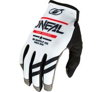 Oneal Mayhem Squadron V.22 Guantes de Motocross, Blanco/Negro, Talla S