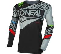 Oneal Mayhem Wild Maillot Juvenil de Motocross, negro/gris, Talla L