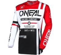 ONEAL - MOTO Camisetas Element Warhawk Black / White / Red 2024 M