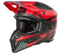 §Casco de Cross O'Neal EX-SRS Hitchhiker Negro-Gris-Rojo§