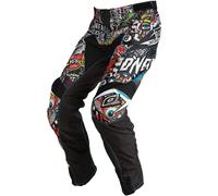 O'NEAL | Pantalones de Motocross | Motocicleta de Enduro | Tejidos de Denier duraderos, con Gran Libertad de Movimiento, Ajuste atlético | Pantalones Mayhem Crank | Adulto | Negro Multi | Talla 48