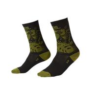 O'NEAL Mtb Performance Sock, Calcetines Unisex adulto, Schwarz/Grün, 39-42