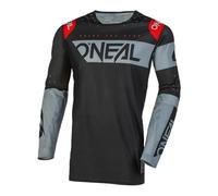O'Neal | Nuevo | Camiseta de Motocross Manga Larga | MX MTB| Maillot de Ciclismo Materiales mejorados y duraderos | Maillot Prodigy Five Two | Adulto | Negro Gris | Talla XXL