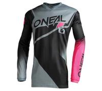 O'NEAL O´Neal Element Women´s Jersey, Camiseta MX Mujer, Schwarz/Grau/Pink, L