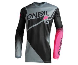O'NEAL O´Neal Element Women´s Jersey, Camiseta MX Mujer, Schwarz/Grau/Pink, L
