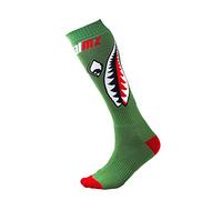 O'Neal O'NEAL | Calcetines de motocross de montaña | MTB Downhill Freeride | Absorción del sudor | Calcetines de mujer Pro MX Bomber | Unisex | Adulto | Verde Rojo Blanco | Talla única