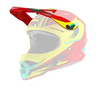 O'Neal O'NEAL | Recambios de Casco de Motocross | Motocicleta de Enduro | Recambio de la Visera del Casco 3SRS Riff 2.0 | Adulto | Rojo Amarillo Neón | Talla única