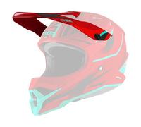 O'Neal O'NEAL | Recambios para Cascos de Motocross | Motocicletas de Enduro | Recambio de la Visera del Casco 3SRS Riff 2.0 | Adulto | Teal Rojo | Talla única