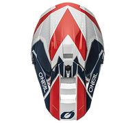 O'Neal O'NEAL Visera de Casco 5Srs Polyacrylite Sl zul/Rojo, Adultos Unisex, Blanco y Gris, M