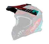O'Neal O'NEAL | Visor de Recambio para Casco de Motocross | Motocross MX | Visor de Recambio para el Casco 2SRS Spyde 2.0 | Visor 2SRS Spyde 2.0 | Adultos | Negro Turquesa Rojo