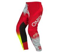 Oneal Element Racewear V.22 Pantalones de Motocross, rojo-amarillo, tamaño 32 para Hombres