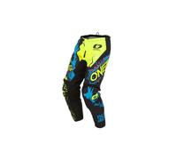O'NEAL | Pantalones de Motocross MX Enduro | Excepcional Libertad de Movimientos, Acolchado de Goma para Mayor protección | Pantalones Element Villain | Adulto | Amarillo Fluorescente | Talla 34