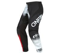 O'NEAL | Pantalones Enduro MX Motocross | Máxima Libertad de Movimiento, diseño Ligero, Transpirable y Duradero | Pantalones Element Racewear V.22 | Adulto | Negro Blanco Rojo | Talla 50/66