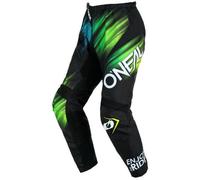 O'NEAL | Pantalones Motocross | Enduro MX | Máxima Libertad de Movimientos, Diseño Ligero, Transpirable y Duradero | Pantalones Element Voltage V.24 | Adulto | Negro Verde | Talla 38