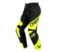 O'NEAL | Pantalones Motocross | Enduro MX | Máxima Libertad de Movimientos, Diseño Ligero, Transpirable y Duradero | Pantalones Element Racewear V.24 | Adulto | Negro Amarillo Neón | Talla 36