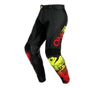 O'Neal Pantalones de Cross Mayhem Scarz – Tejido Denier y Ajuste Atlético – Negro/Rojo Talla 36