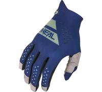 Oneal PIN IT Slip On Guantes de motocross, Azul/Verde, Talla XL