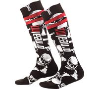 Oneal Pro Crossbones Calcetines de Motocross, Negro/Blanco/Rojo