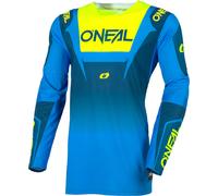 Oneal PRODIGY FIVE FIVE Maillot de motocross, Azul/Neón Amarillo, Talla 2XL
