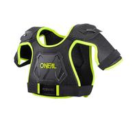 O'Neal | Protector de Pecho | Niños | Enduro | Fácilmente Ajustable, Moldeado en plástico inyectado para Mayor protección, Edades 4-9 | Protector de Pecho Pee Wee | Negro Amarillo Neón | Talla XS/S