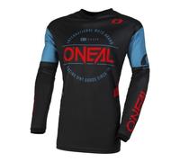 O'NEAL Punta Camisa, Negro/Azul, XXL para Hombre