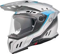 ONeal Sierra RS Echo, casco de aventura S female Mate Gris Claro/Azul Claro