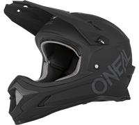 O'NEAL | Casco de Bicicleta de montaña | MTB Downhill | Según Norma de Seguridad EN1078, Aberturas de ventilación para Flujo de Aire y refrigeración | Casco SONUS Solid | Adulto | Negro | Talla M