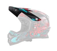 O'NEAL | Visor de Recambio Casco de Mountainbike | Motocross MX Enduro | Visor de Recambio para Backflip RL2 Attack| Visor de Recambio Backflip RL2 Attack| Adulto | Negro Rojo Turquesa | Talla única