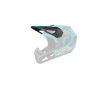O'Neal Visor SL1 Helmet Strike Black/Teal, Unisex-Adult, One Size