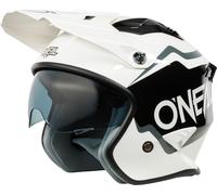Oneal Volt Corp Casco de trial, Blanco/Negro, Talla XS