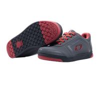 O'Neal | Zapatillas de Bicicleta de Montaña MTB DH FR| Veganas | Equilibrio Entre el Agarre, Estructura de la Suela en Forma de Panal | Pedal Plano con Clavos V.22 | Adulto | Rojo Gris | 37