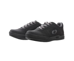 O'Neal | Zapatillas MTB Downhill Freeride | Veganas | Compatibles con Placas de Pedal SPD, Parte Superior: PU Duradero y Ligero, Transpirable | Zapatilla SPD V.22 | Adulto | Negro Gris | 37