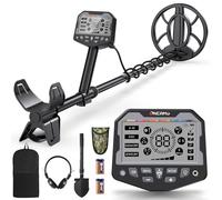 OneAmg Detector de Metales Profesional 5 Modos IP68, para Niños y Adultos | Incluye Auriculares, Pala Excavadora y Mochila, Bobina Impermeable, Ideal para Búsqueda de Tesoros al Aire Libre