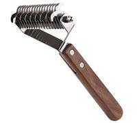 OneBarleycorn - Cepillo para Perros y Gatos, Peine para desenredor Mascotas Elimina la Capa Inferior Suelta (17+9 Hojas/Doble Cara)