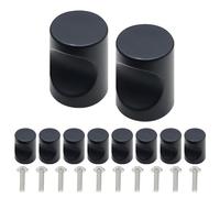 ONEBO 10 Piezas Tiradores Cocina Negro, Pomos Armario de Un Solo Agujero, Tiradores Cajones, Perillas Manijas, Pomos de Muebles, con Tornillos, para Armario, Cajón, Cajones, Cocina, Puerta