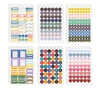 ONEBO 18 Hojas pegatinas de agenda,álbum de Recortes y Agendas,Para Calendarios De Planificación De Actividades Familiares, Planificación del Trabajo, Presupuesto y Planificador