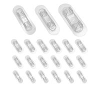 ONEBO 50 Unidades de Organizador Cables, Sujeta Cables Adhesivo con 3 Tamaños de Apertura, Abrazaderas de manguera autoadhesivas, para Cable Management en el Hogar y la Oficina(Transparente)