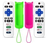 ONEBOM - Mando a distancia de repuesto para Roku TV con cubierta de silicona protectora suave (brilla en la oscuridad), control remoto universal para TCL/Hisense/Sharp/Onn/Element/Philips Roku Smart